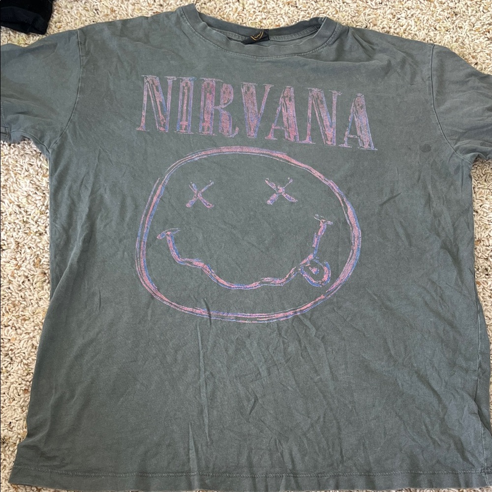Cotton on NIRVANA relaxed band tee size Small